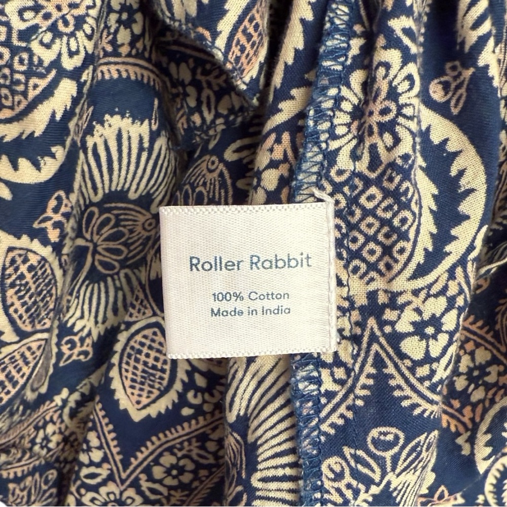 Roller Rabbit Paisley Button Down Shirt 100% Cotton Size Large - Picture 5 of 7